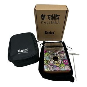 Sela Mahogany Art Series 17 Key Kalimba Little Monster with bag & tuning hammer